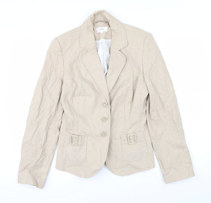 Womens UK Size 12 Marks and Spencer White Overcoat