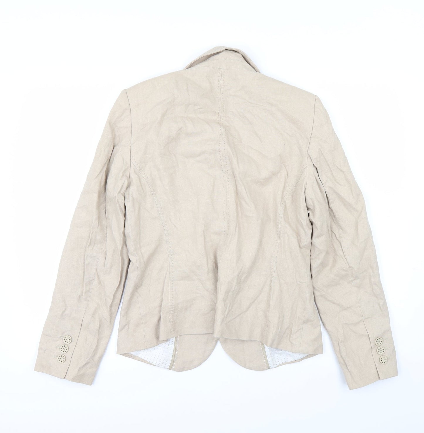 Womens UK Size 12 Marks and Spencer White Overcoat