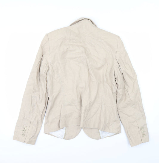 Womens UK Size 12 Marks and Spencer White Overcoat