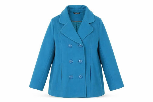 Womens UK Size 16 BM Blue Overcoat