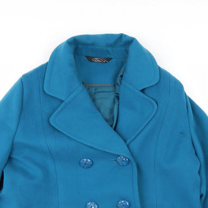Womens UK Size 16 BM Blue Overcoat