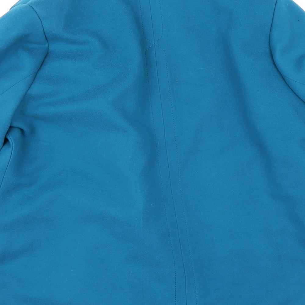 Womens UK Size 16 BM Blue Overcoat
