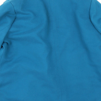 Womens UK Size 16 BM Blue Overcoat