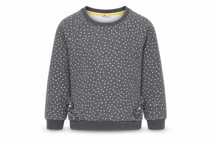 Tu Girls Grey Polka Dot  Pullover Jumper Size 5-6 Years