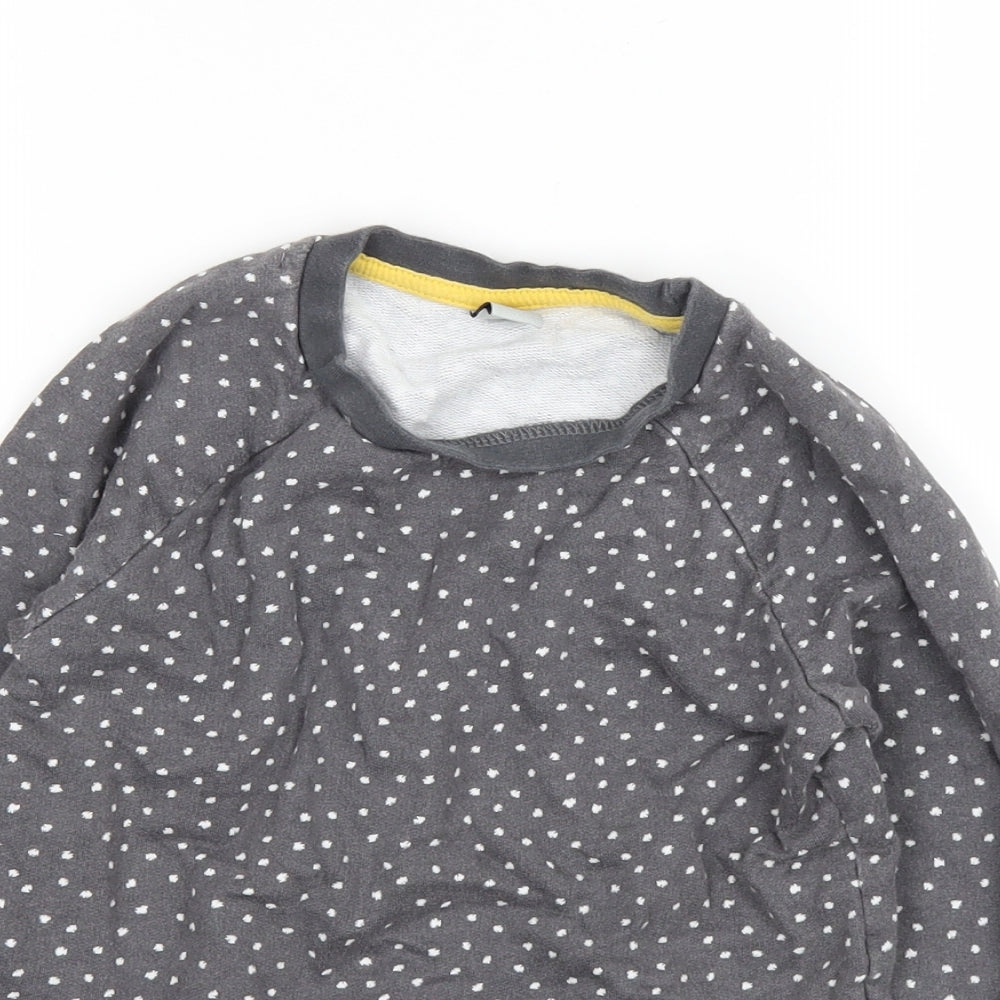 TU Girls Grey Polka Dot  Pullover Jumper Size 5-6 Years