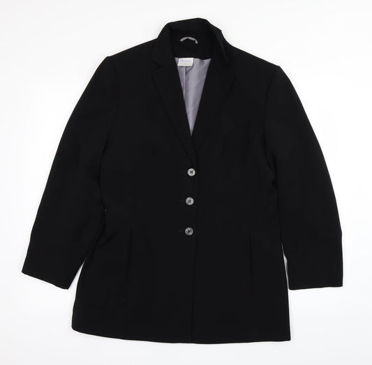 Mackays Womens Black   Overcoat Coat Size 14