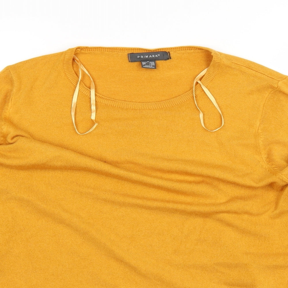 Primark Womens Yellow   Basic T-Shirt Size 12