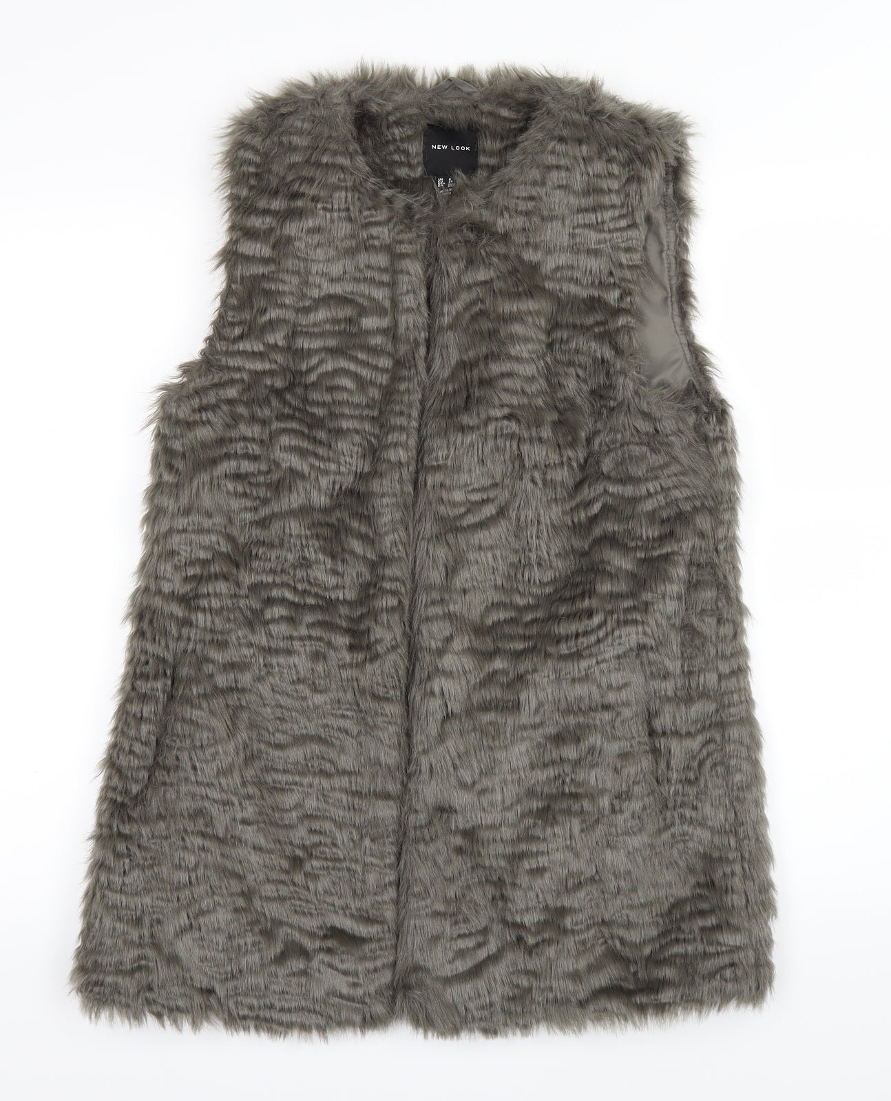 Womens UK Size 8 New Look Grey Overcoat