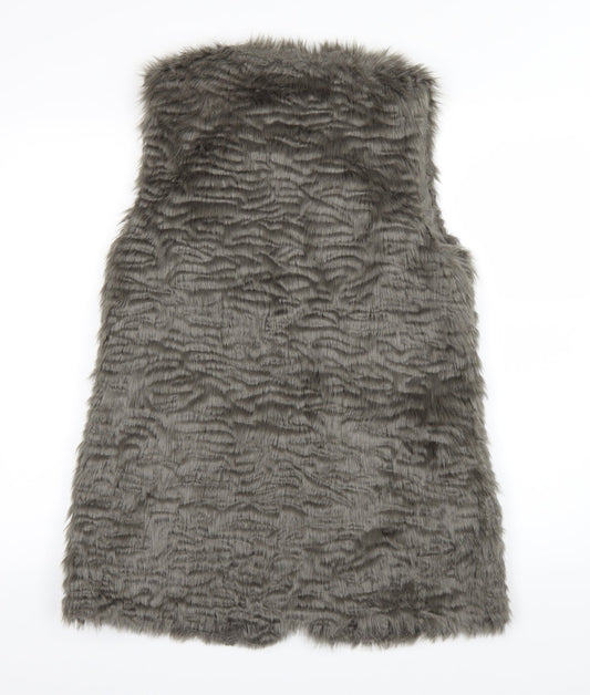 Womens UK Size 8 New Look Grey Overcoat