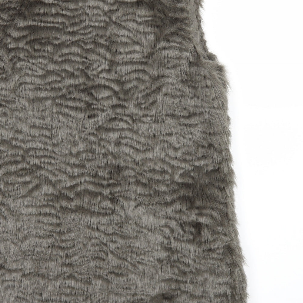 Womens UK Size 8 New Look Grey Overcoat