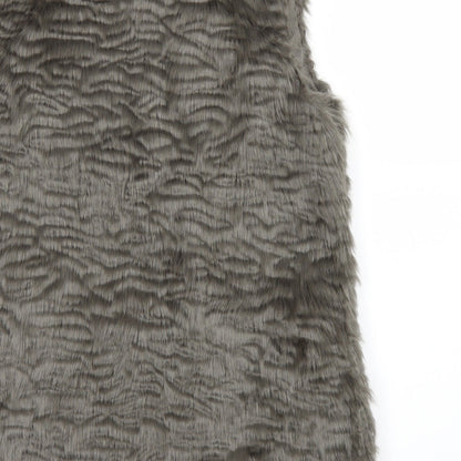 Womens UK Size 8 New Look Grey Overcoat