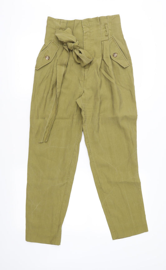 Womens UK Size 6 H&M Regular Fit  Green Trousers