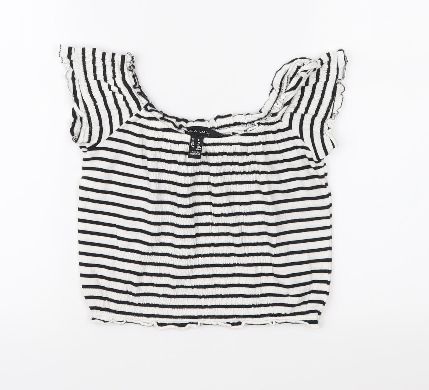 Womens UK Size 8 New Look Black Basic Blouse