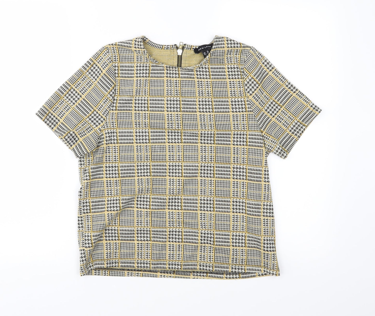 Womens UK Size 10 New Look Yellow Basic Blouse