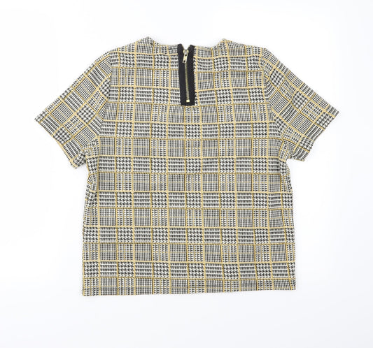 Womens UK Size 10 New Look Yellow Basic Blouse