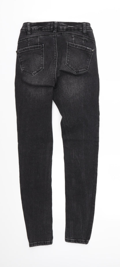 Denim & Co. Womens Black  Denim Skinny Jeans Size 8 L26 in