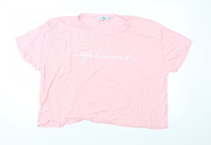 Womens UK Size 22 In the Style Pink Basic T-Shirt