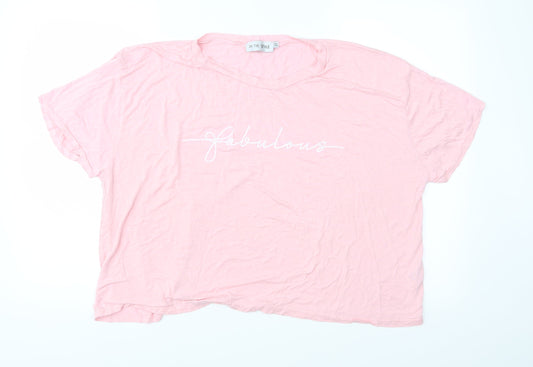 Womens UK Size 22 In the Style Pink Basic T-Shirt