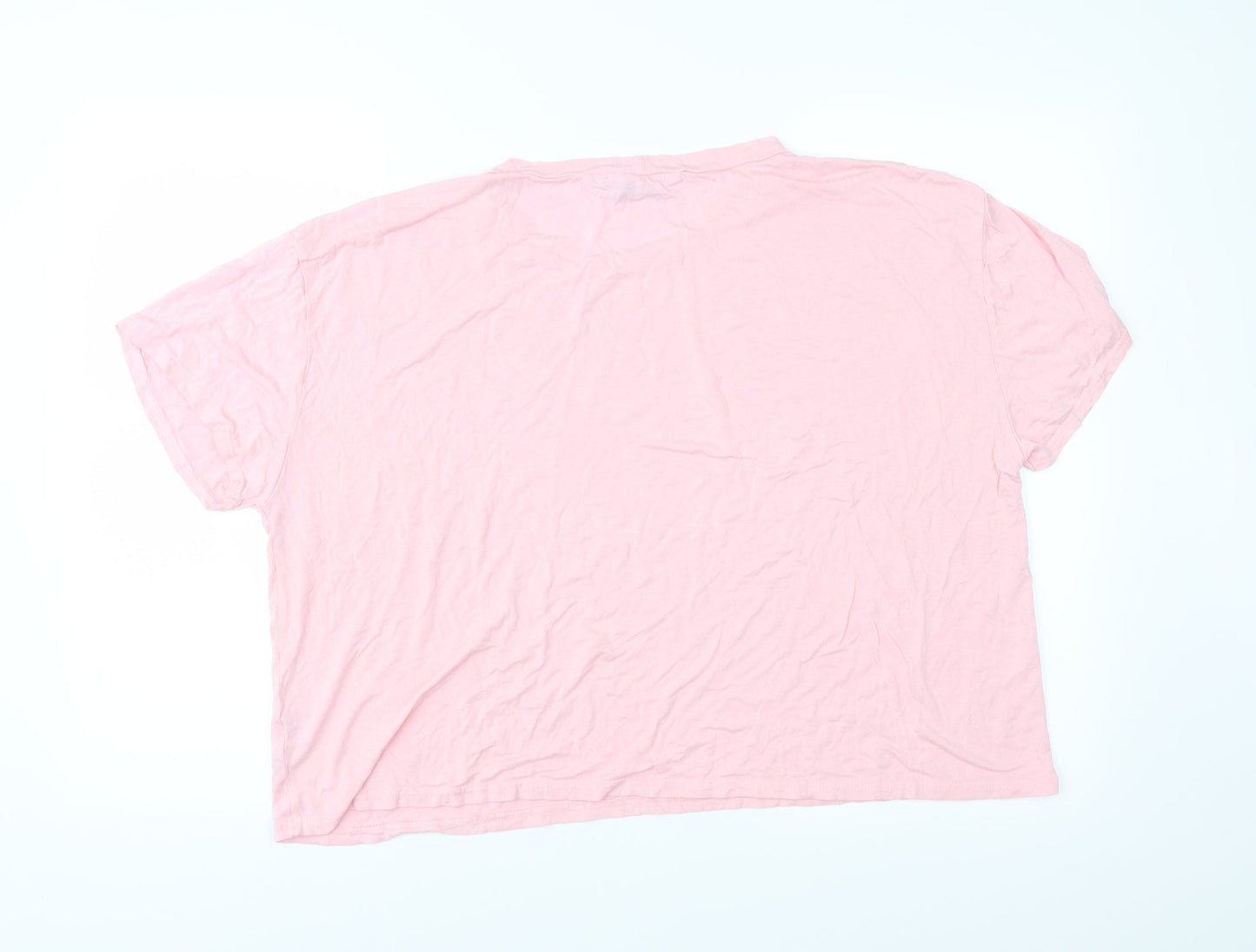 Womens UK Size 22 In the Style Pink Basic T-Shirt