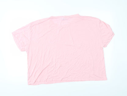 Womens UK Size 22 In the Style Pink Basic T-Shirt