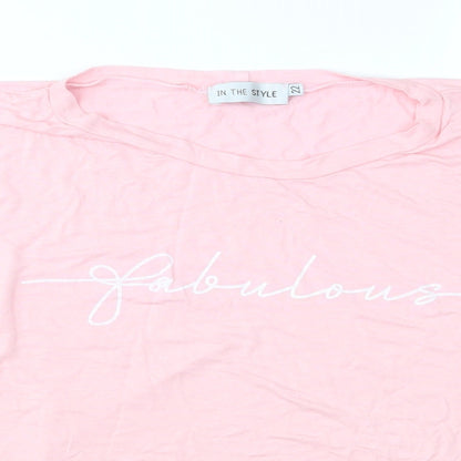 Womens UK Size 22 In the Style Pink Basic T-Shirt