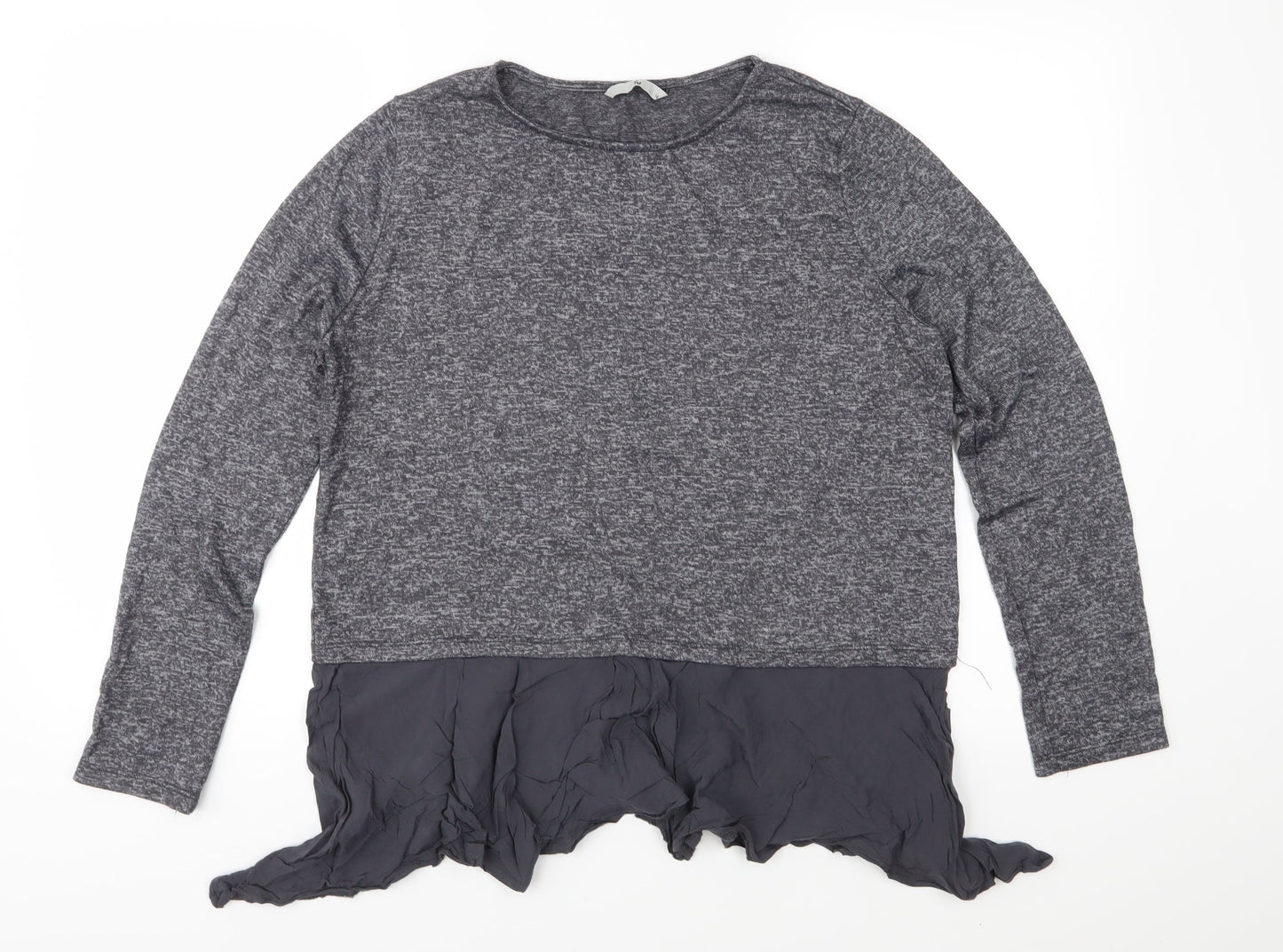 TU Womens Grey  Jersey Basic Blouse Size 14