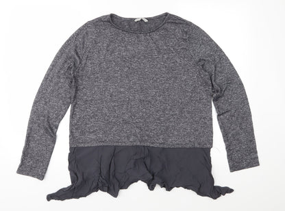 TU Womens Grey  Jersey Basic Blouse Size 14
