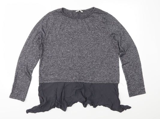TU Womens Grey  Jersey Basic Blouse Size 14