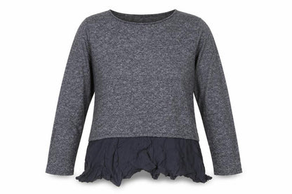 Tu Womens Grey  Jersey Basic Blouse Size 14