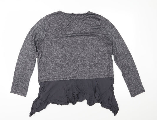 TU Womens Grey  Jersey Basic Blouse Size 14