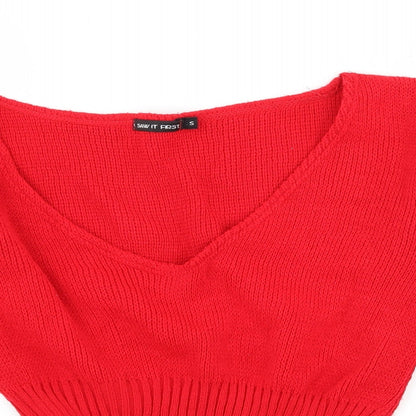 I SAW IT FIRST Womens Red  Knit Pullover Jumper Size S