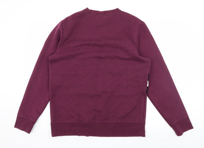 H&M Womens Purple Striped Jersey Pullover Sweatshirt Size M