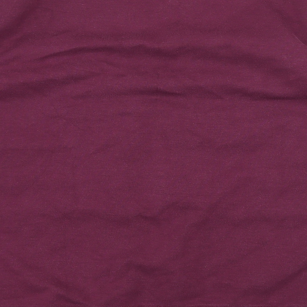 H&M Womens Purple Striped Jersey Pullover Sweatshirt Size M