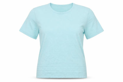 Preworn Womens Blue  Knit Basic T-Shirt Size 14