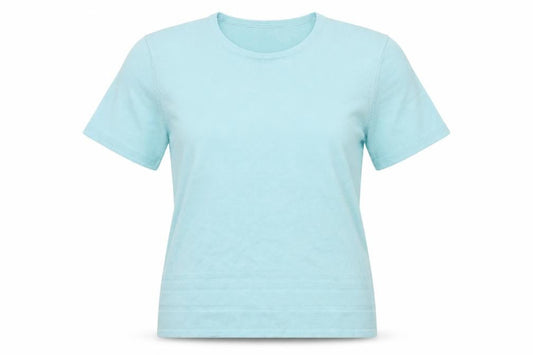 Preworn Womens Blue  Knit Basic T-Shirt Size 14