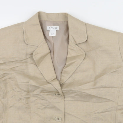Womens UK Size 12 OPUS Beige Jacket