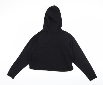 H&M Womens Black  Jersey Pullover Hoodie Size M  - Power to the Girls