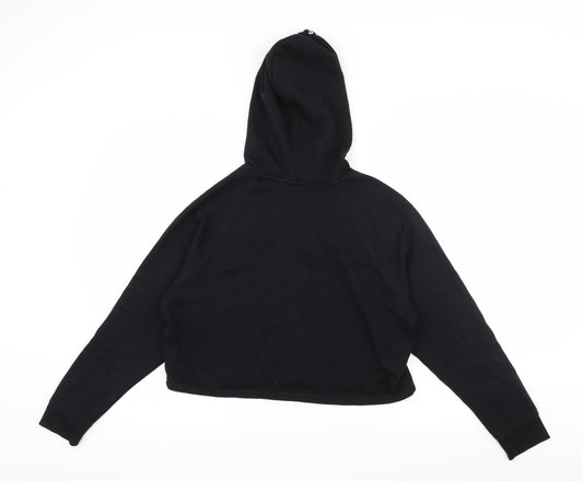 H&M Womens Black  Jersey Pullover Hoodie Size M  - Power to the Girls