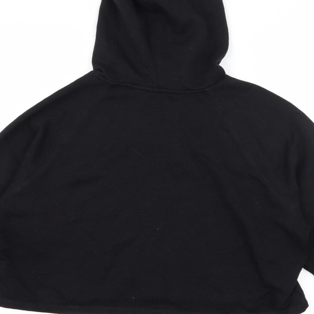 H&M Womens Black  Jersey Pullover Hoodie Size M  - Power to the Girls