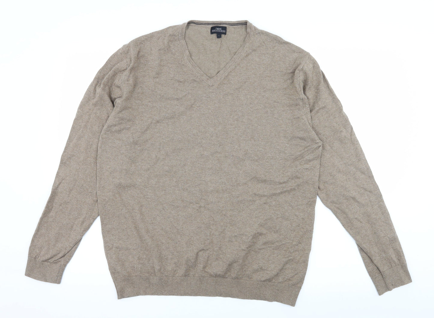 NEXT Mens Brown  Knit Pullover Jumper Size L
