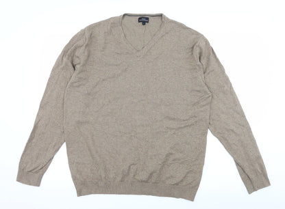 NEXT Mens Brown  Knit Pullover Jumper Size L