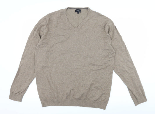 NEXT Mens Brown  Knit Pullover Jumper Size L