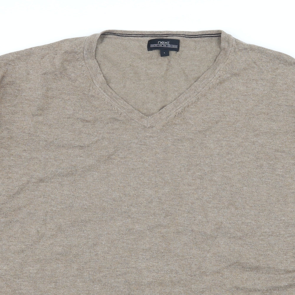 NEXT Mens Brown  Knit Pullover Jumper Size L