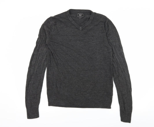 F&F Mens Grey  Knit Pullover Jumper Size S