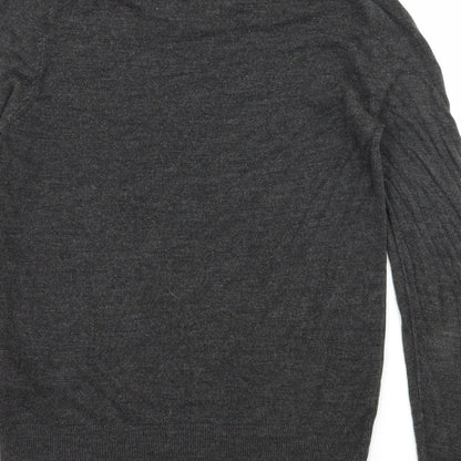 F&F Mens Grey  Knit Pullover Jumper Size S
