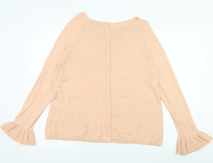 Marks & Spencer Womens Orange  Knit Pullover Jumper Size 14