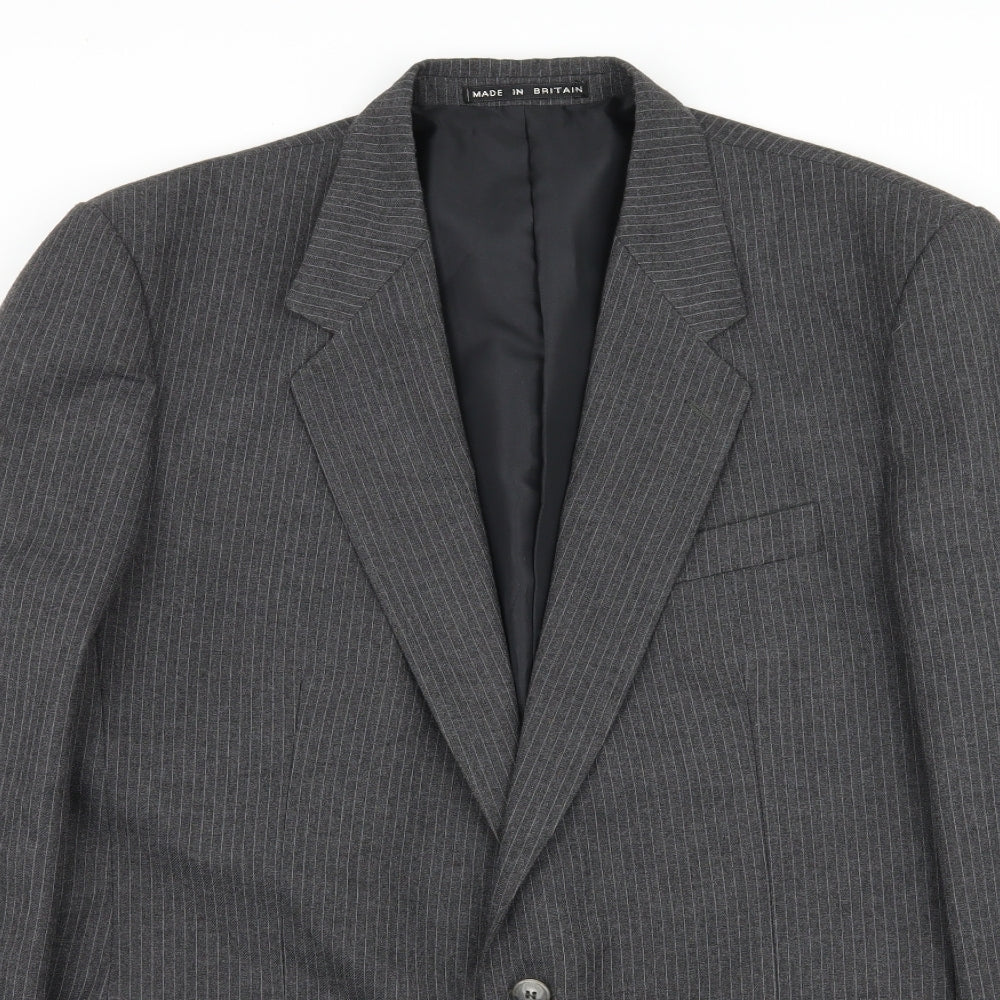Mens UK Size L Hodges Regular Grey Suit Jacket
