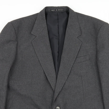 Mens UK Size L Hodges Regular Grey Suit Jacket