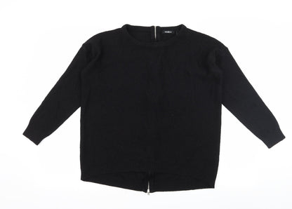 Pep&Co Womens Black  Knit Pullover Jumper Size 8