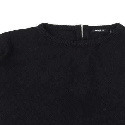Pep&Co Womens Black  Knit Pullover Jumper Size 8